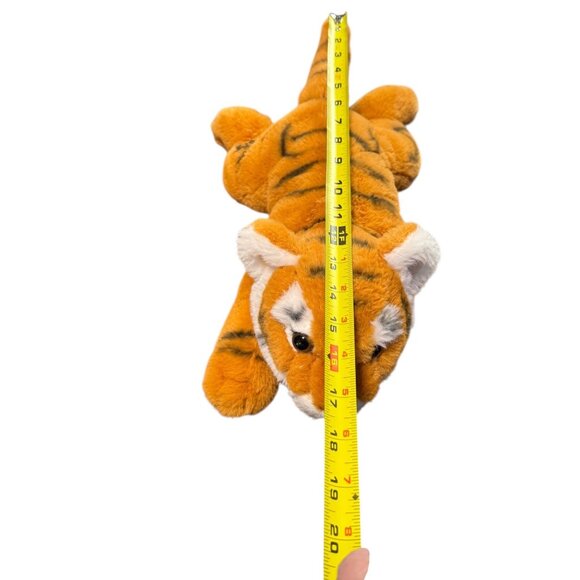 FAO Schwarz Plush Tiger Stuffed Animal Toy 17" Orange & White Soft Furry Stripes - Picture 6 of 8